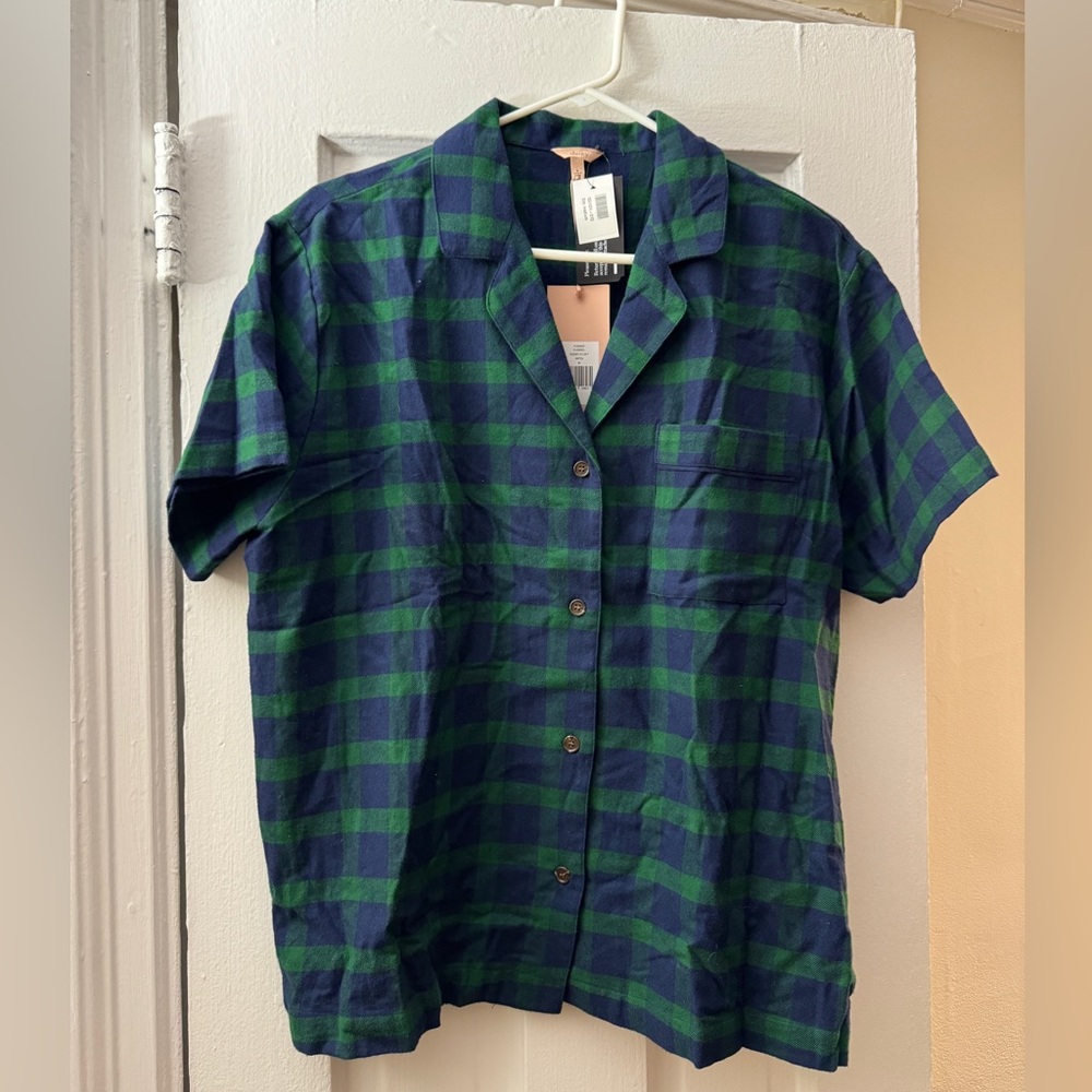 Eberjey Men’s Pajama Shirt Top Short Sleeve